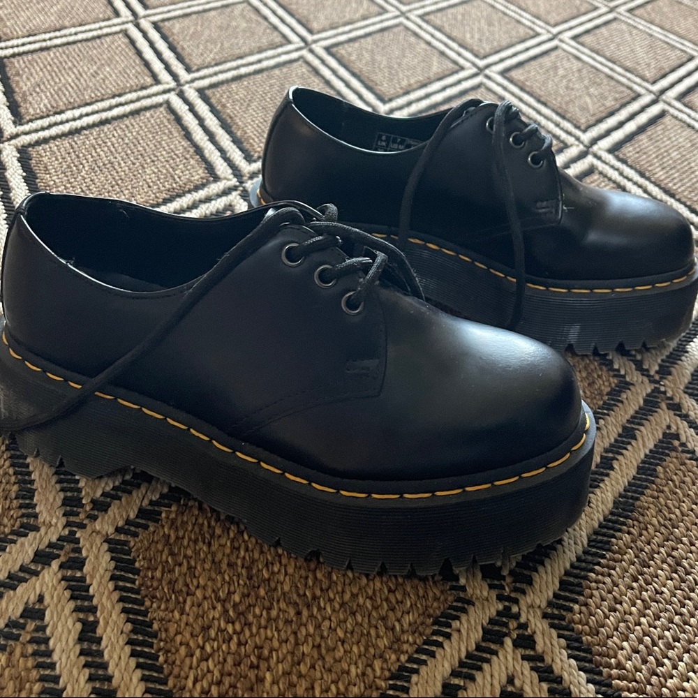 SOLD Dr Marten 1461 Quad platform Derby Oxford shoes